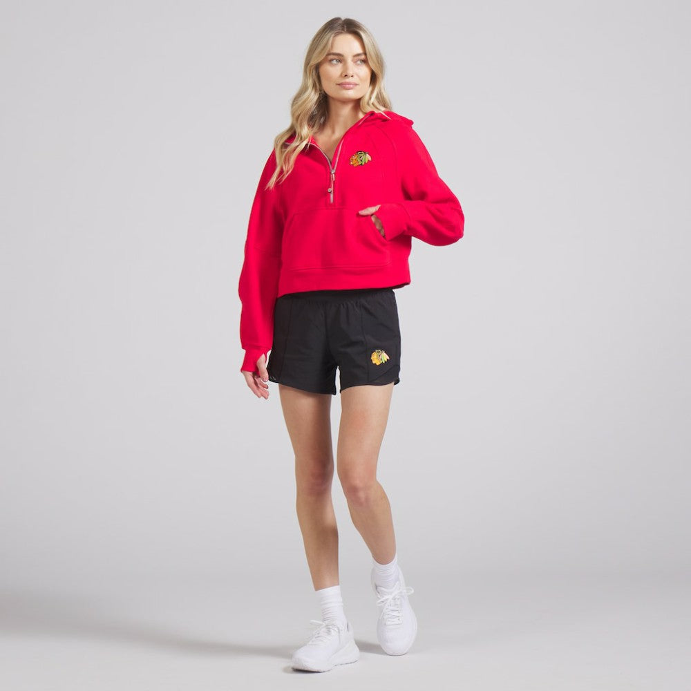 Chicago Blackhawks lululemon Women's Scuba Oversized Half-Zip Hoodie - True Red Hoodies