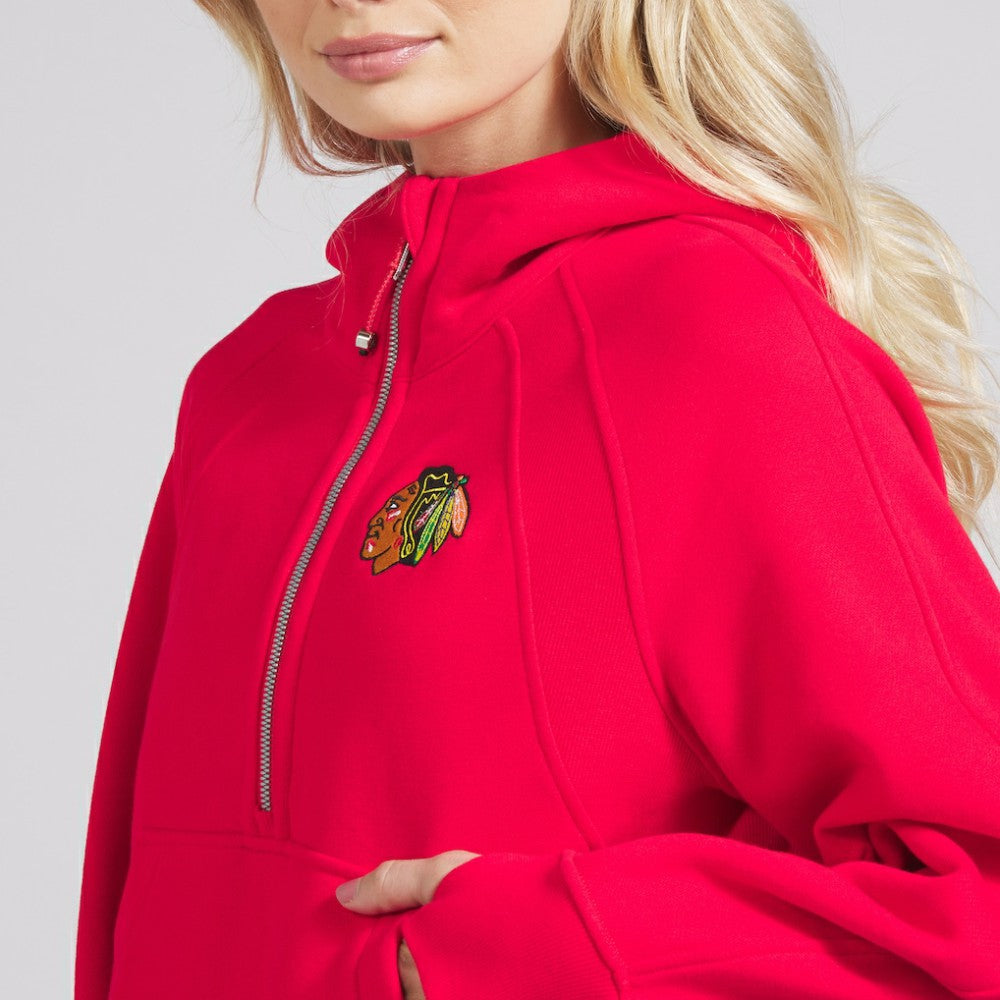 Chicago Blackhawks lululemon Women's Scuba Oversized Half-Zip Hoodie - True Red Hoodies