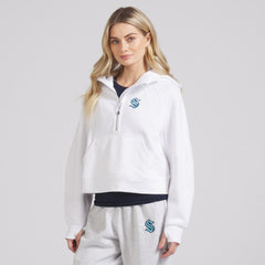 Seattle Kraken lululemon Women's Scuba Oversized Half-Zip Hoodie - White Hoodies