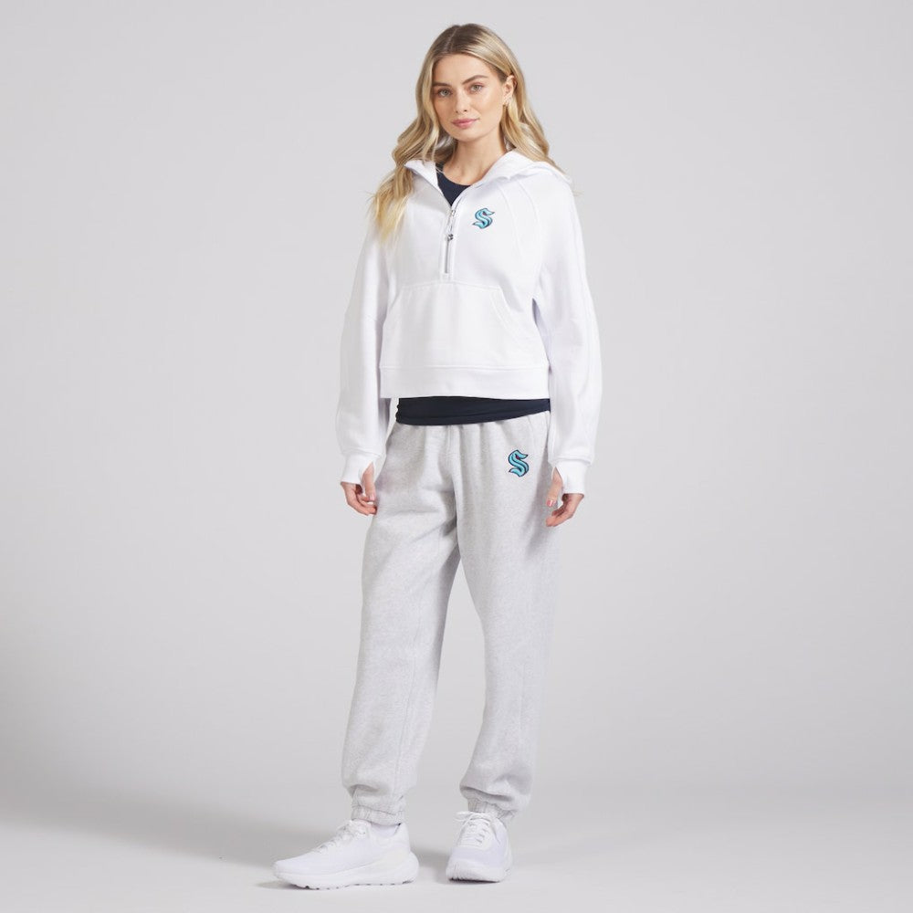 Seattle Kraken lululemon Women's Scuba Oversized Half-Zip Hoodie - White Hoodies