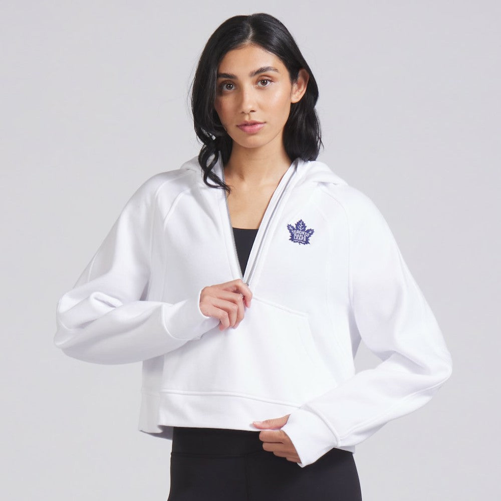 Toronto Maple Leafs lululemon Women's Scuba Oversized Half-Zip Hoodie - White Hoodies
