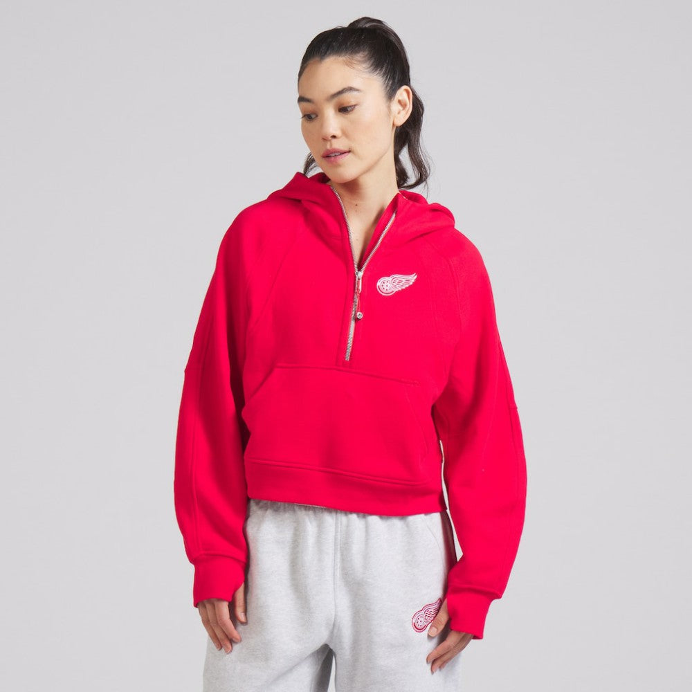Detroit Red Wings lululemon Women's Scuba Oversized Half-Zip Hoodie - True Red Hoodies