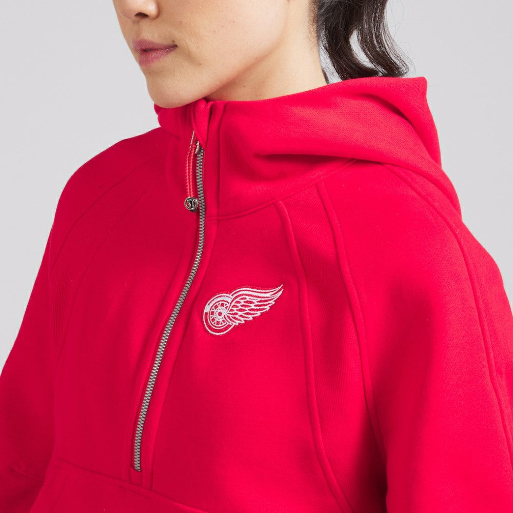 Detroit Red Wings lululemon Women's Scuba Oversized Half-Zip Hoodie - True Red Hoodies
