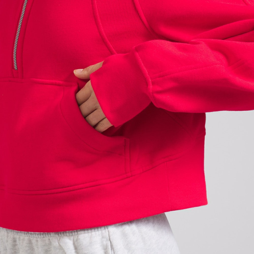 Detroit Red Wings lululemon Women's Scuba Oversized Half-Zip Hoodie - True Red Hoodies