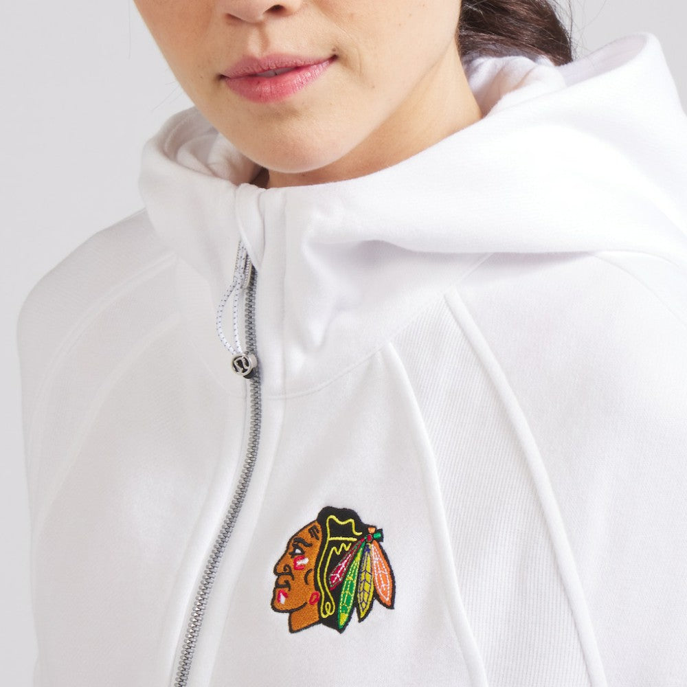Chicago Blackhawks lululemon Women's Scuba Oversized Half-Zip Hoodie - White Hoodies