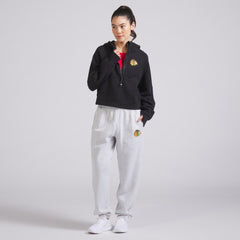 Chicago Blackhawks lululemon Women's Scuba Oversized Half-Zip Hoodie - Black Hoodies
