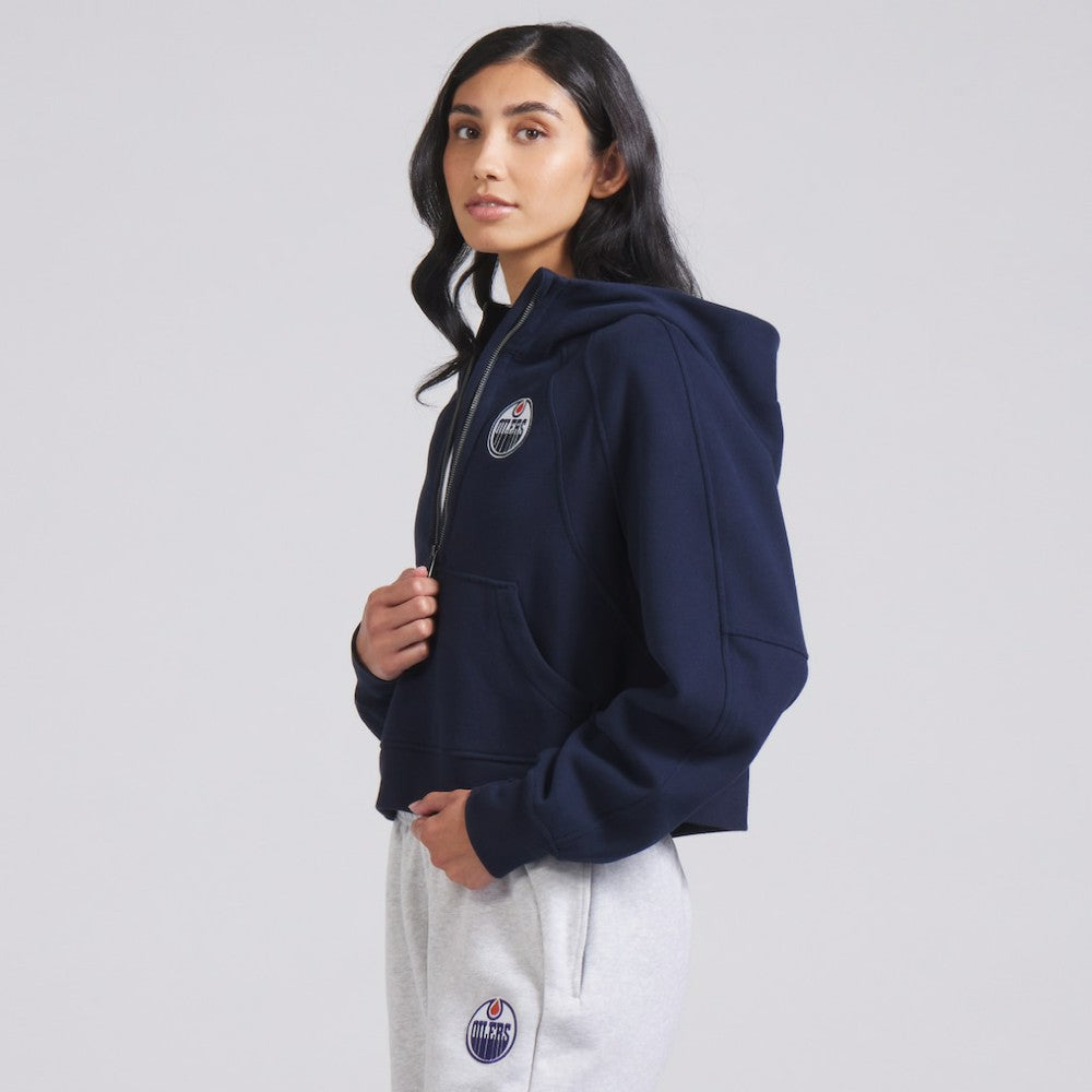 Edmonton Oilers lululemon Women's Scuba Oversized Half-Zip Hoodie - True Navy Hoodies
