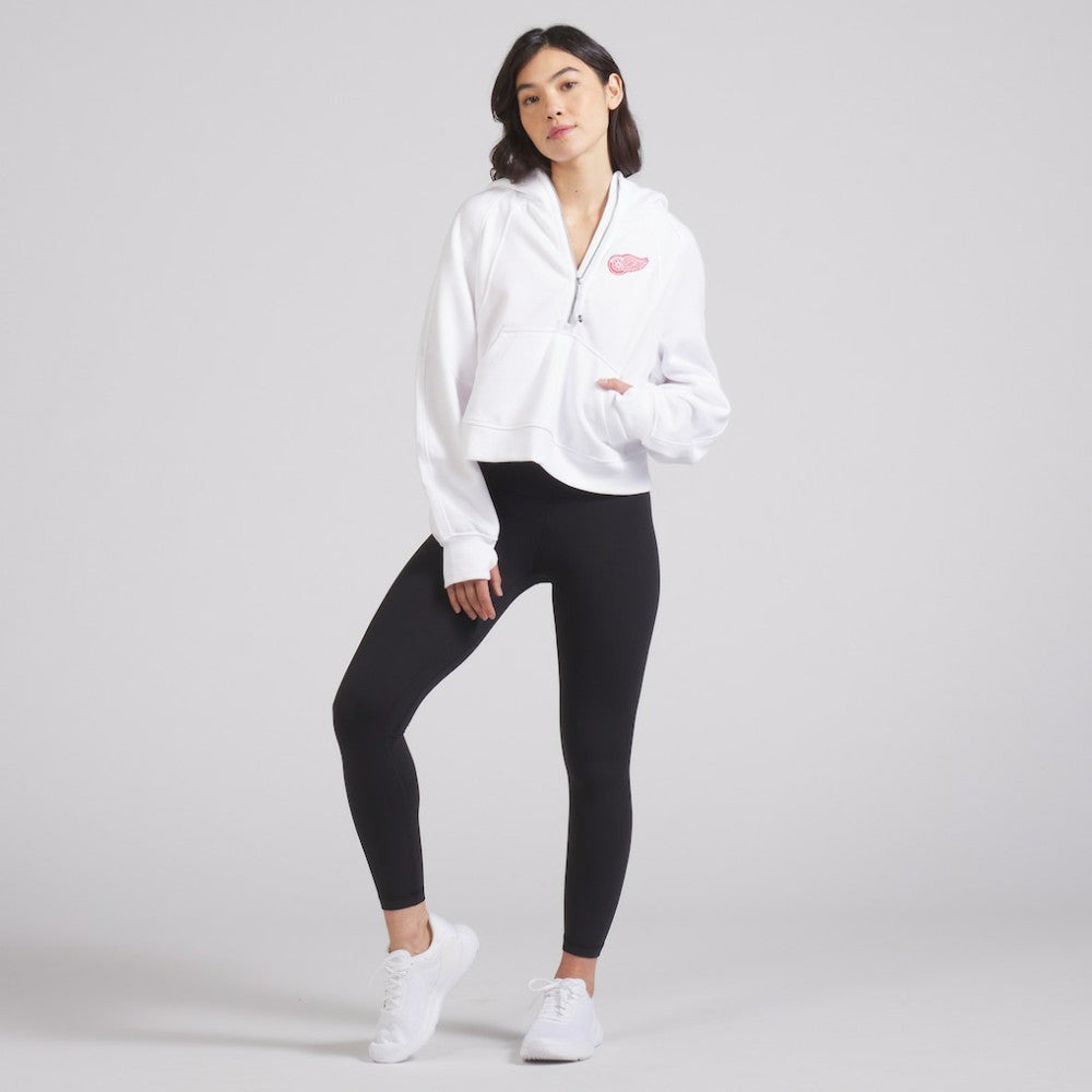 Detroit Red Wings lululemon Women's Scuba Oversized Half-Zip Hoodie - White Hoodies