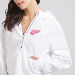 Detroit Red Wings lululemon Women's Scuba Oversized Half-Zip Hoodie - White Hoodies