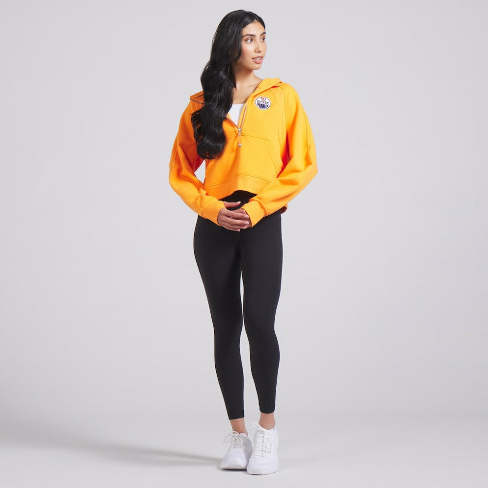 Edmonton Oilers lululemon Women's Scuba Oversized Half-Zip Hoodie - Tiger Hoodies