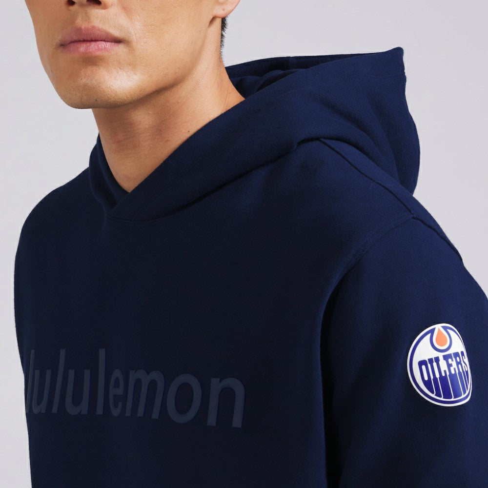 Edmonton Oilers lululemon Steady State Pullover Hoodie - True Navy Hoodies