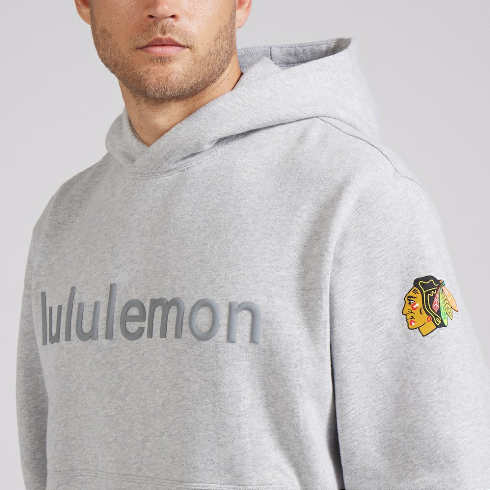 Chicago Blackhawks lululemon Steady State Pullover Hoodie - Heathered Silver Drop Hoodies