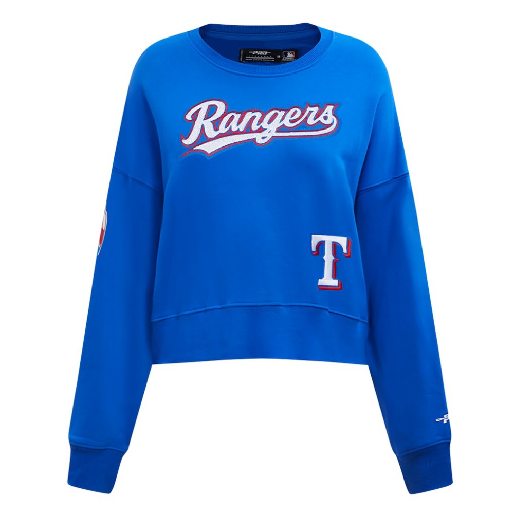 Texas Rangers Pro Standard Women's Game Day Classics Crewneck Pullover Sweatshirt Royal