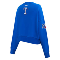 Texas Rangers Pro Standard Women's Game Day Classics Crewneck Pullover Sweatshirt Royal