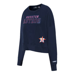 Houston Astros Pro Standard Women's Game Day Classics Crewneck Pullover Sweatshirt Navy