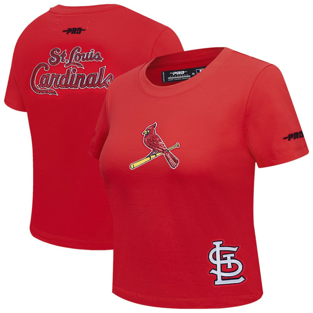 St. Louis Cardinals Pro Standard Women's Game Day Classics Baby Doll Cropped T-Shirt Red