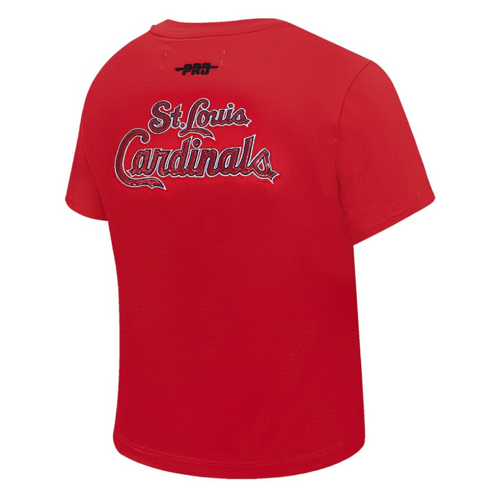 St. Louis Cardinals Pro Standard Women's Game Day Classics Baby Doll Cropped T-Shirt Red