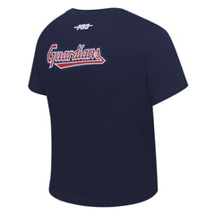 Cleveland Guardians Pro Standard Women's Game Day Classics Baby Doll Cropped T-Shirt Navy