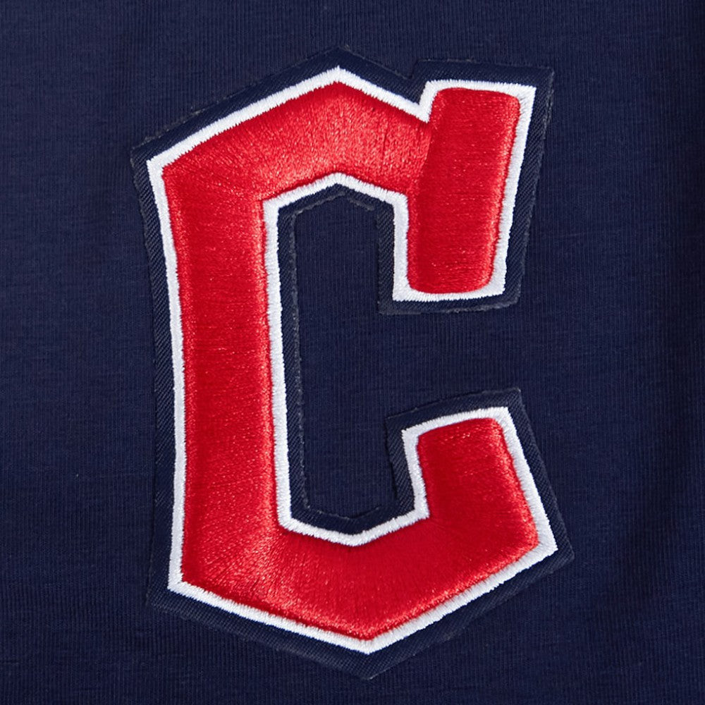 Cleveland Guardians Pro Standard Women's Game Day Classics Baby Doll Cropped T-Shirt Navy