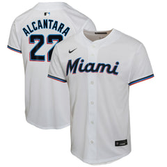 Sandy Alcantara Miami Marlins Youth Home Game Player Jersey White