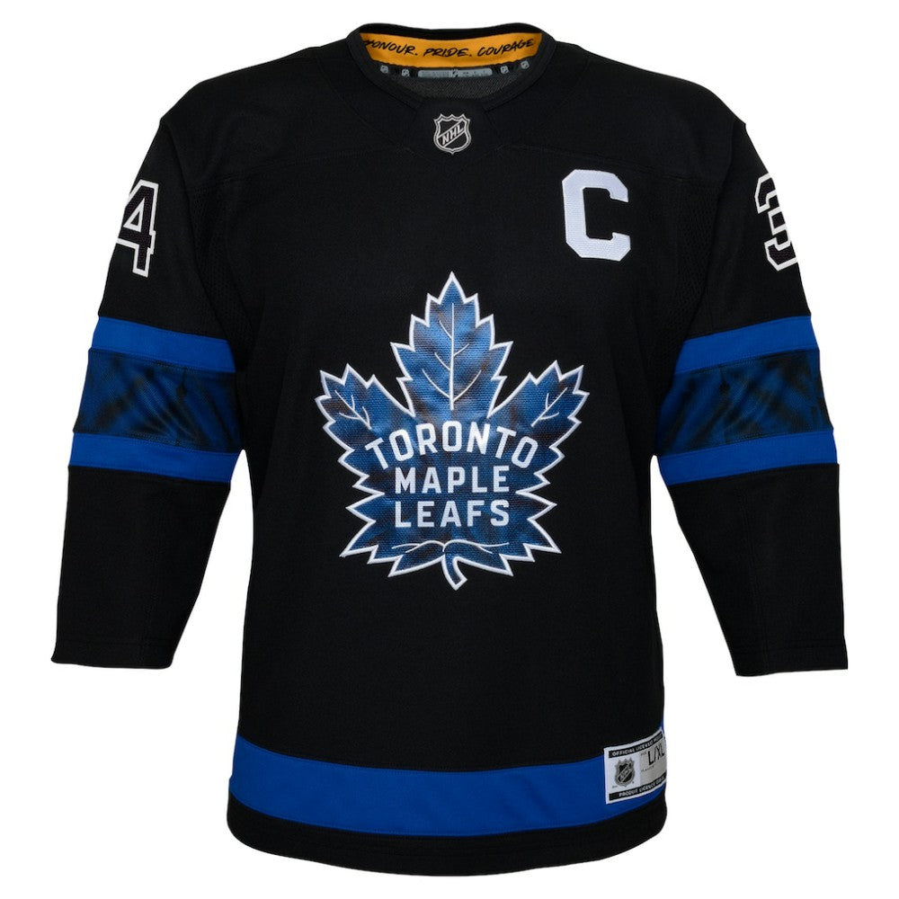 Auston Matthews Toronto Maple Leafs Youth Alternate Premier Player Jersey - Black Jerseys