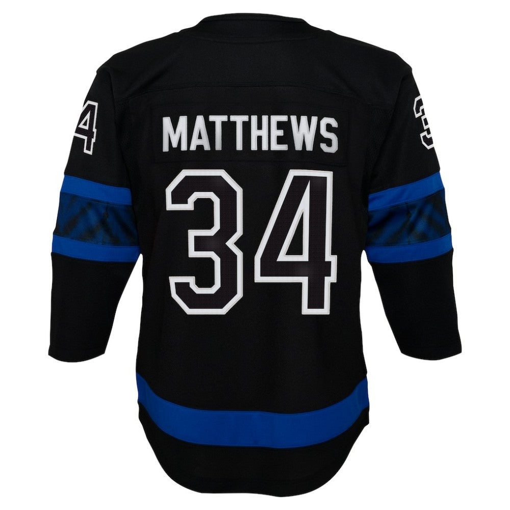 Auston Matthews Toronto Maple Leafs Youth Alternate Premier Player Jersey - Black Jerseys