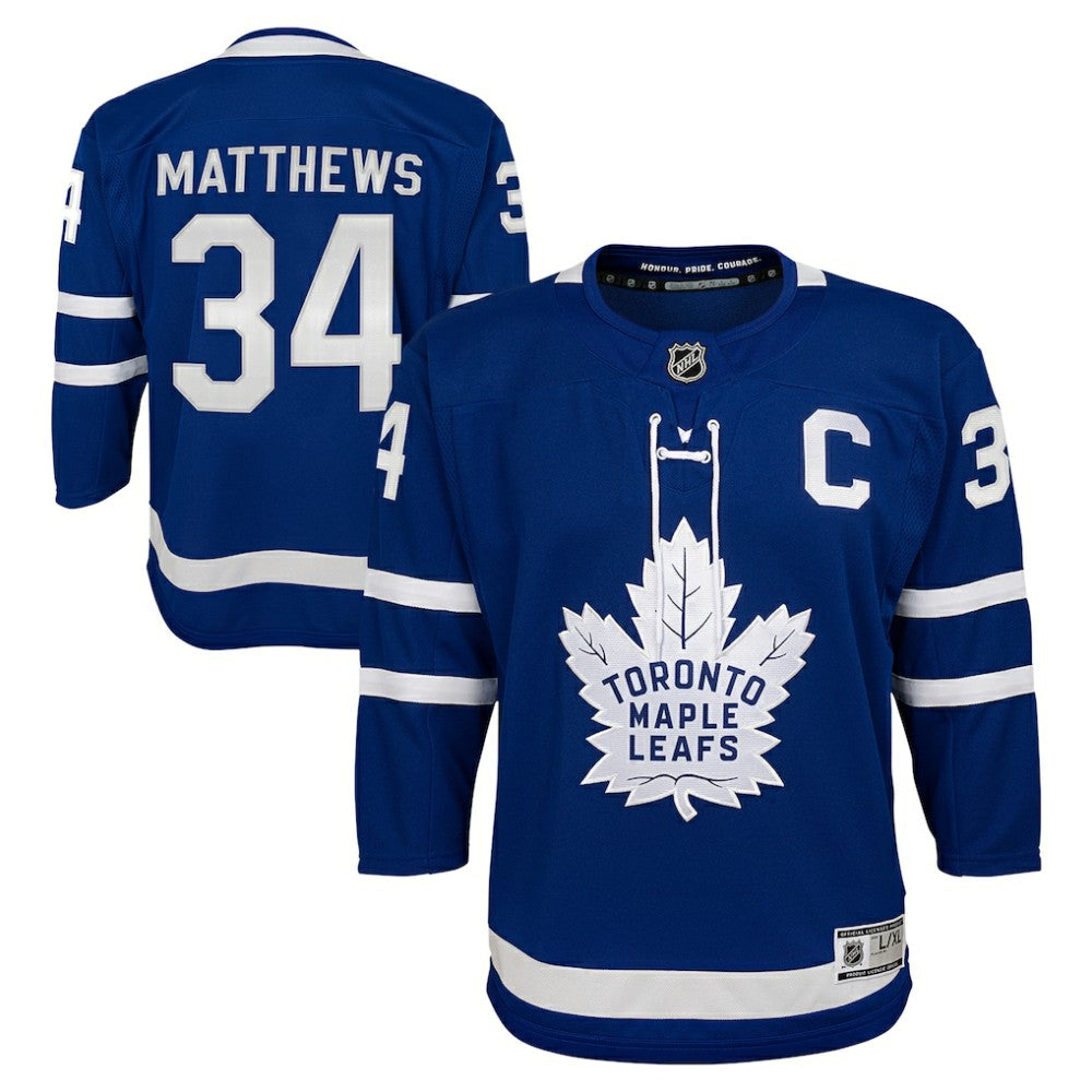 Auston Matthews Toronto Maple Leafs Youth Home Premier Player Jersey - Blue Jerseys