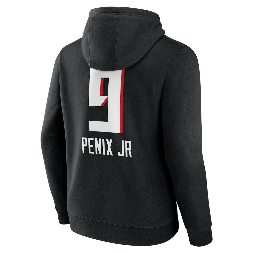 Michael Penix Jr. Atlanta Falcons Name & Number Team Wordmark Pullover Hoodie - Black on sale