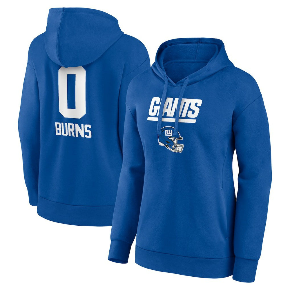 Brian Burns New York Giants Women's Name & Number Team Wordmark Pullover Hoodie - Royal cheap