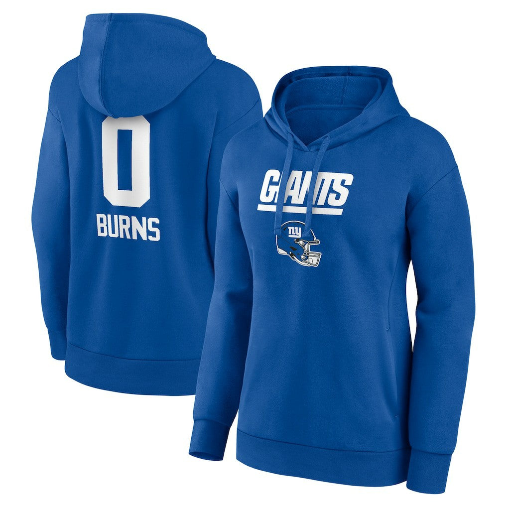 Brian Burns New York Giants Women's Name & Number Team Wordmark Pullover Hoodie - Royal cheap