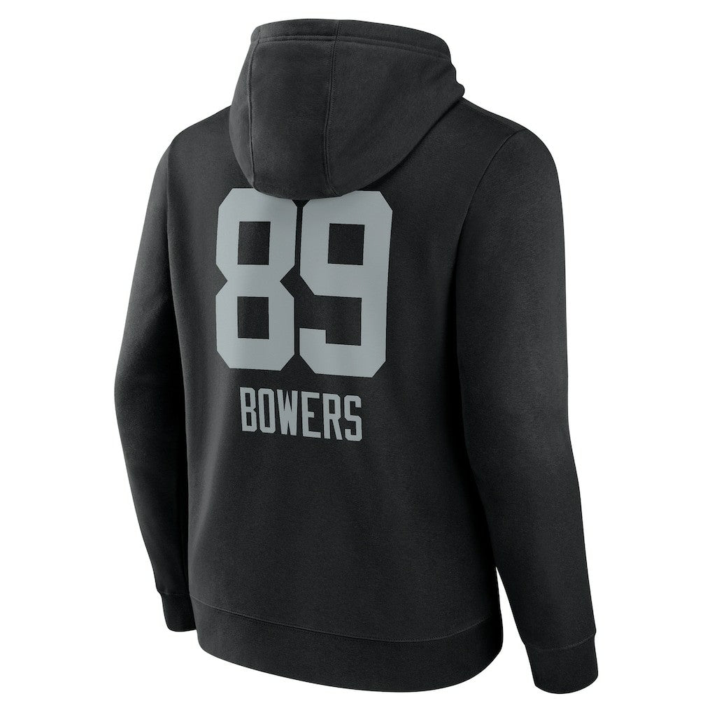 Brock Bowers Las Vegas Raiders Name & Number Team Wordmark Pullover Hoodie - Black outlet