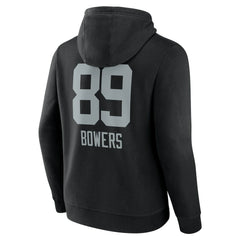 Brock Bowers Las Vegas Raiders Name & Number Team Wordmark Pullover Hoodie - Black outlet