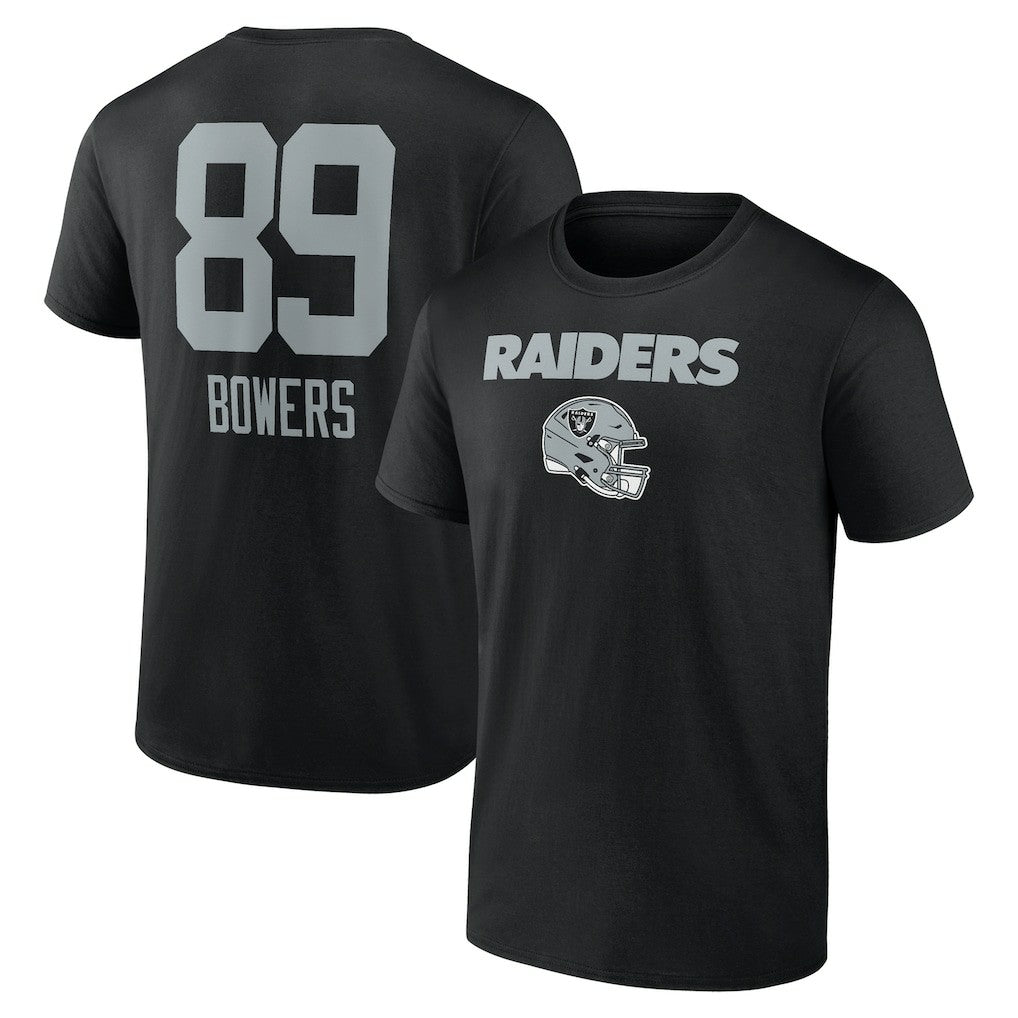 Brock Bowers Las Vegas Raiders Name & Number Team Wordmark T-Shirt - Black discount