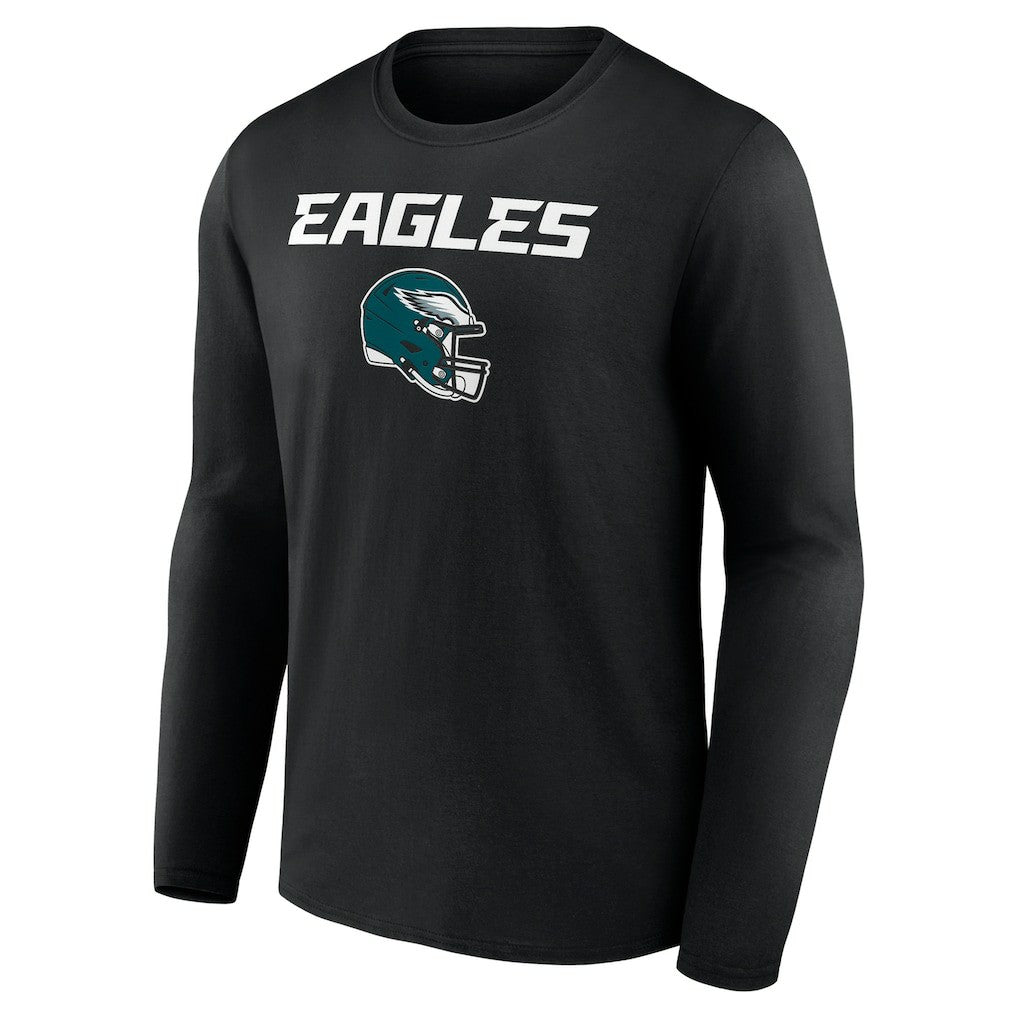 Saquon Barkley Philadelphia Eagles Name & Number Team Wordmark Long Sleeve T-Shirt - Black cheap