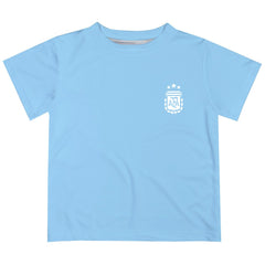Argentina National Team Vive La Fete Youth Impressions Artwork T-Shirt - Light Blue on sale