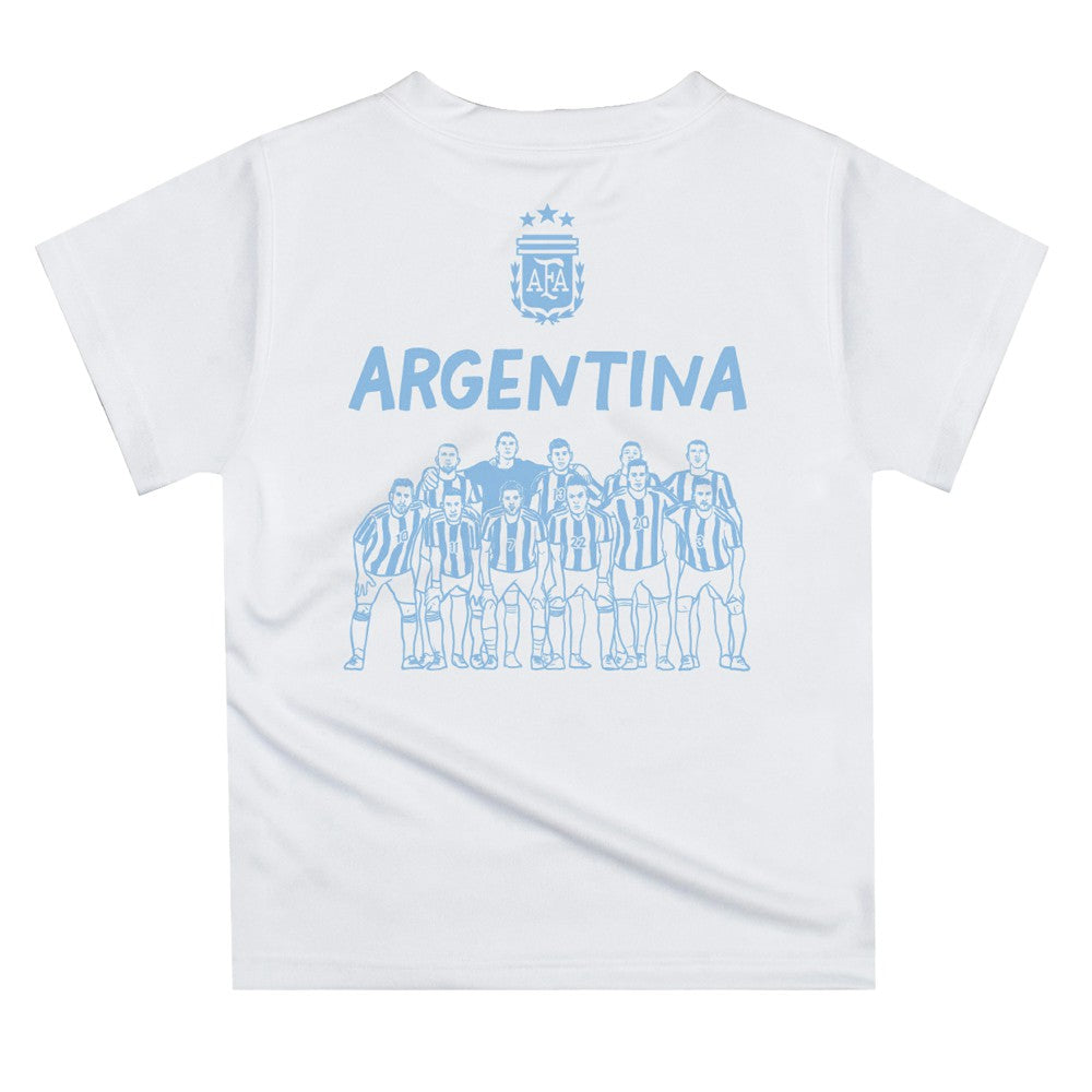 Argentina National Team Vive La Fete Infant Impressions Artwork Icons T-Shirt for sale - White