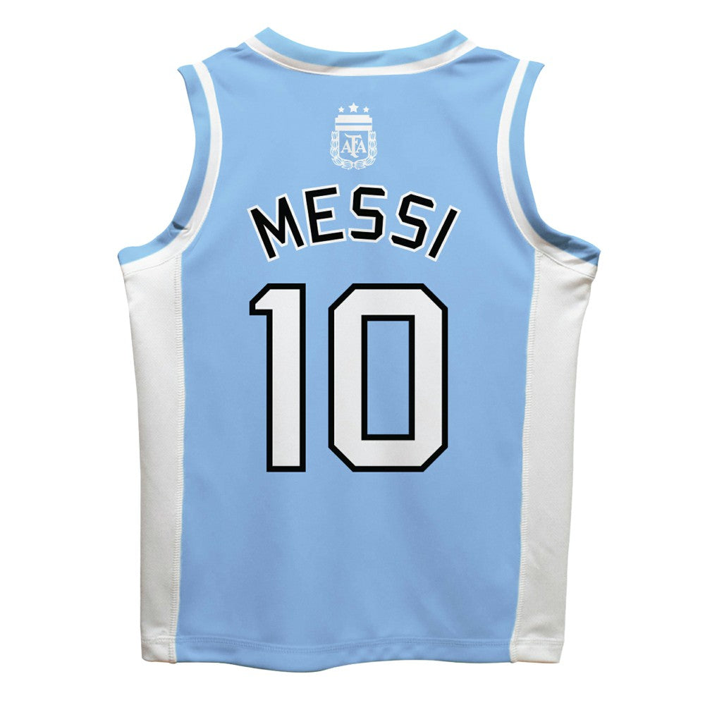 Lionel Messi Argentina National Team Vive La Fete Mesh Basketball Jersey - Light Blue cheap