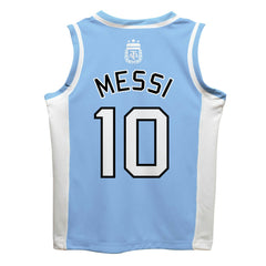 Lionel Messi Argentina National Team Vive La Fete Mesh Basketball Jersey - Light Blue cheap
