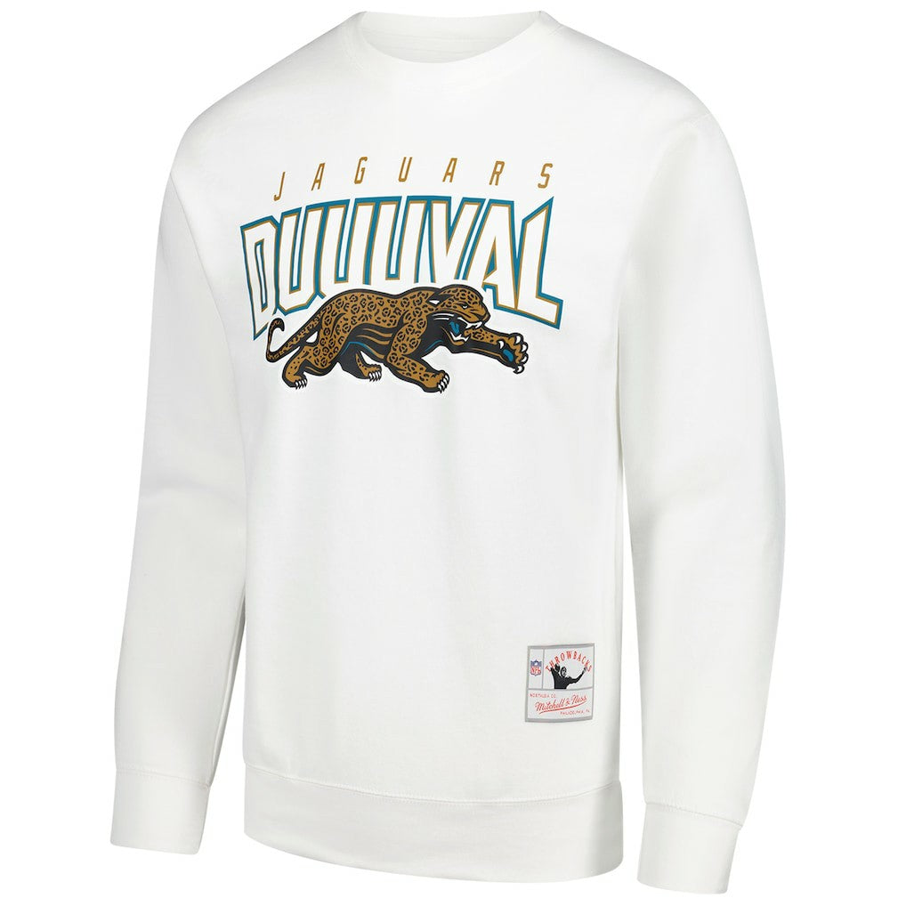 Jacksonville Jaguars Duval Classic Logos Pullover Sweatshirt - White cheap