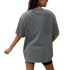 Green Bay Packers Gameday Couture Women's Throwback Oversized Snow Wash T-Shirt - Grey for sale