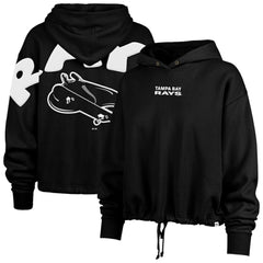 Tampa Bay Rays Women's City Connect Venice Cropped Pullover Hoodie Black
