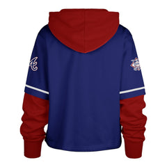 Atlanta Braves Women's City Connect Shortstop Cropped Pullover Hoodie Royal