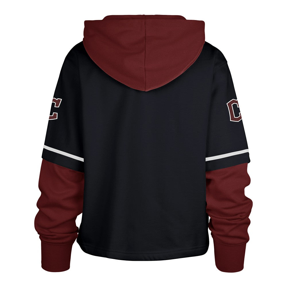 Cleveland Guardians Women's City Connect Shortstop Cropped Pullover Hoodie Navy