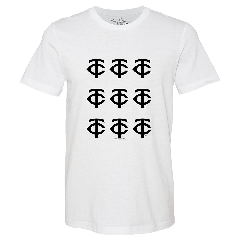 Minnesota Twins Tiny Turnip Women's Logo Grid T-Shirt White