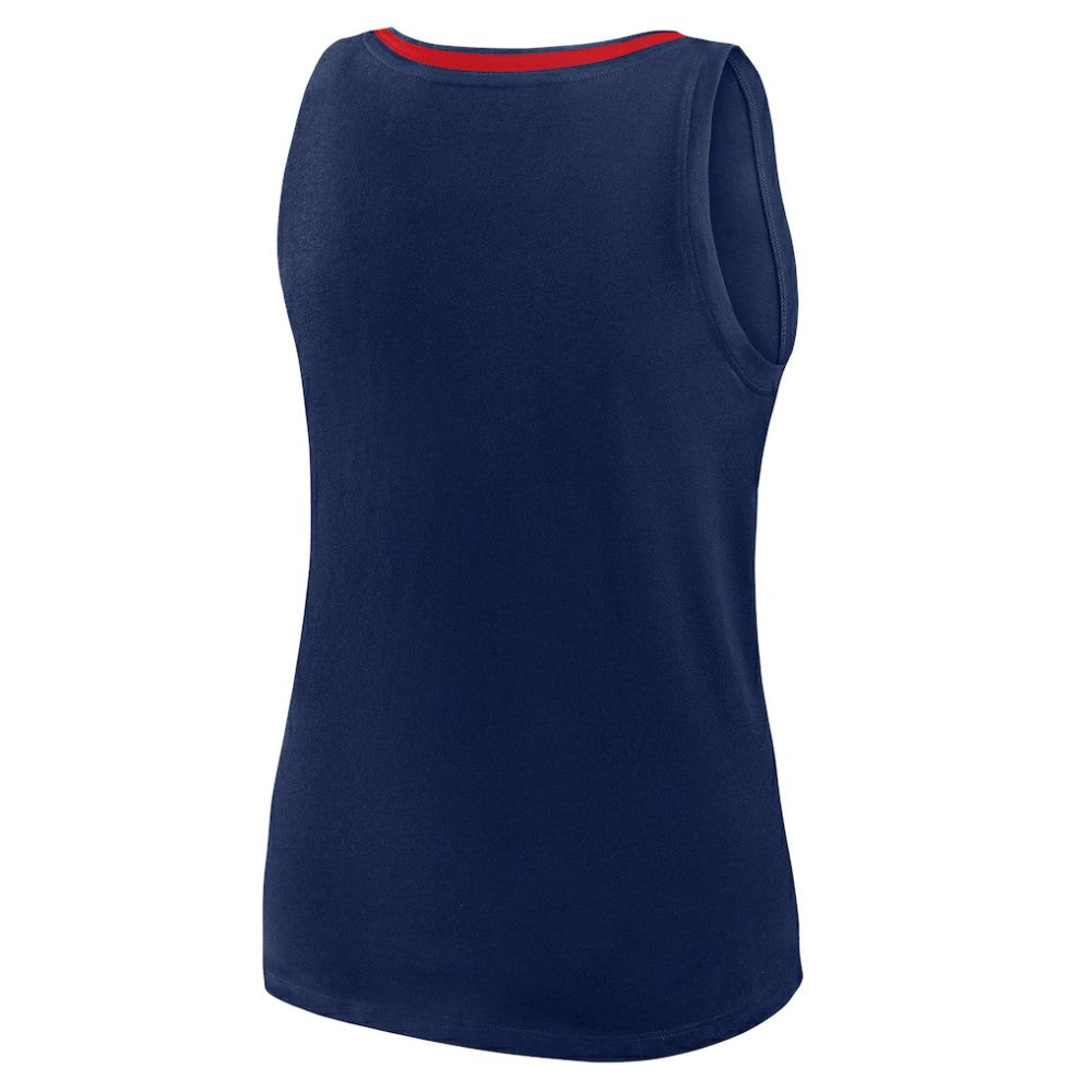 Atlanta Braves Women's Plus Sized Stellar Win V-Neck Tank Top Navy