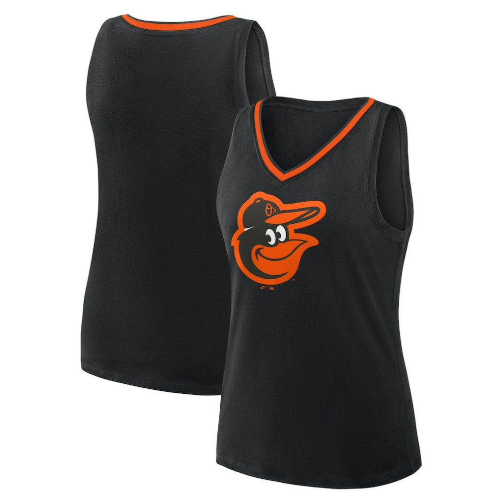 Baltimore Orioles Women's Plus Sized Stellar Win V-Neck Tank Top Black