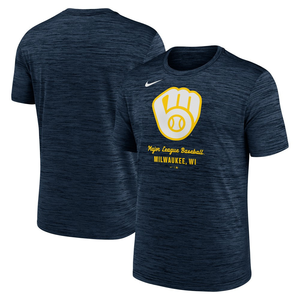 Milwaukee Brewers Velocity Dri-FIT T-Shirt Navy