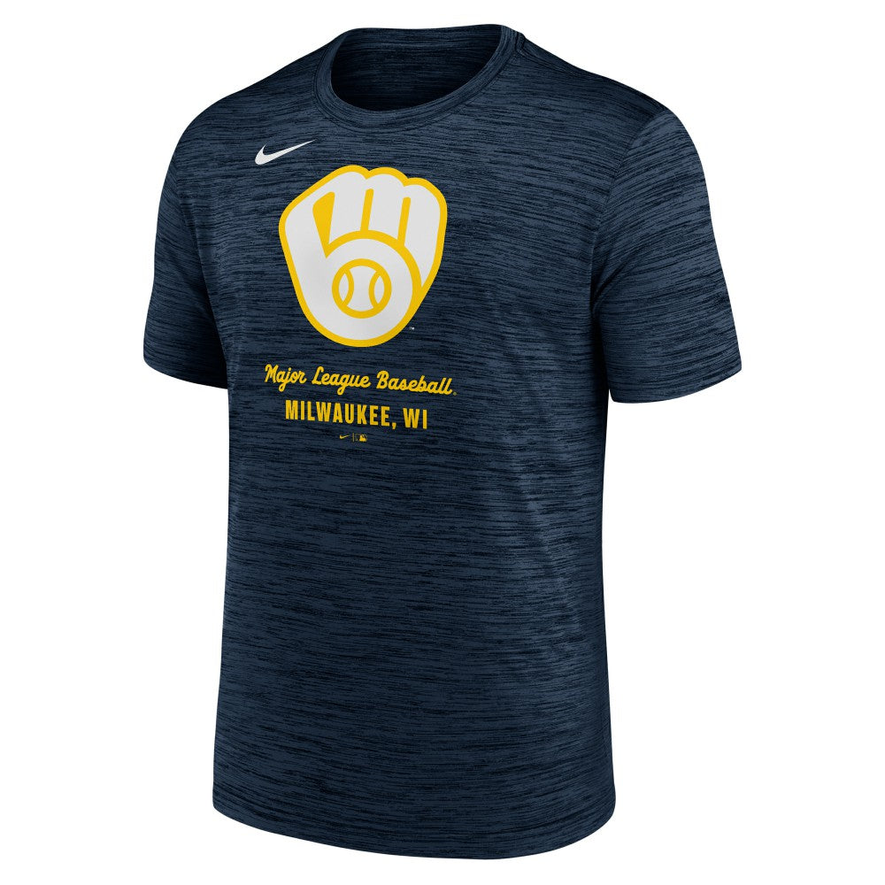 Milwaukee Brewers Velocity Dri-FIT T-Shirt Navy
