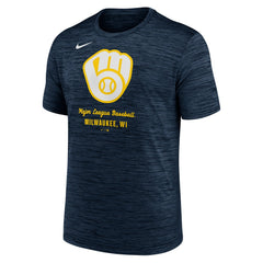 Milwaukee Brewers Velocity Dri-FIT T-Shirt Navy