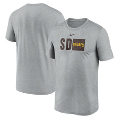 San Diego Padres Tricode Legend Performance T-Shirt Heather Gray